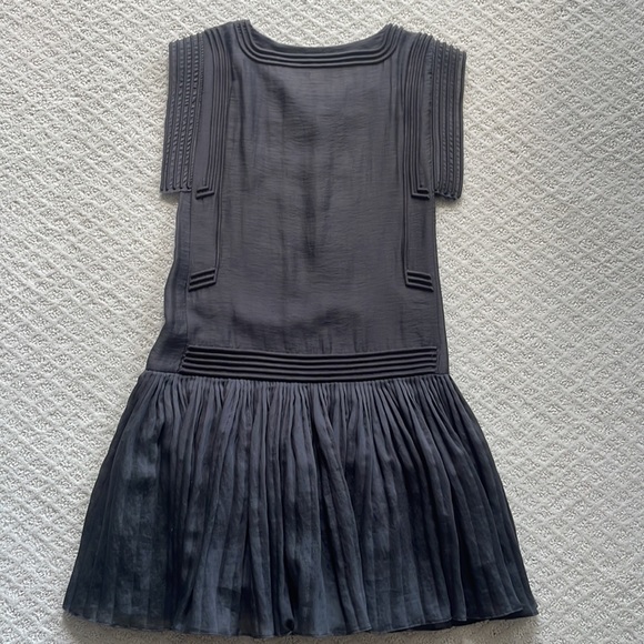 H&M Conscious Grey Drop Waist Mini Dress Size 6 - Picture 6 of 6